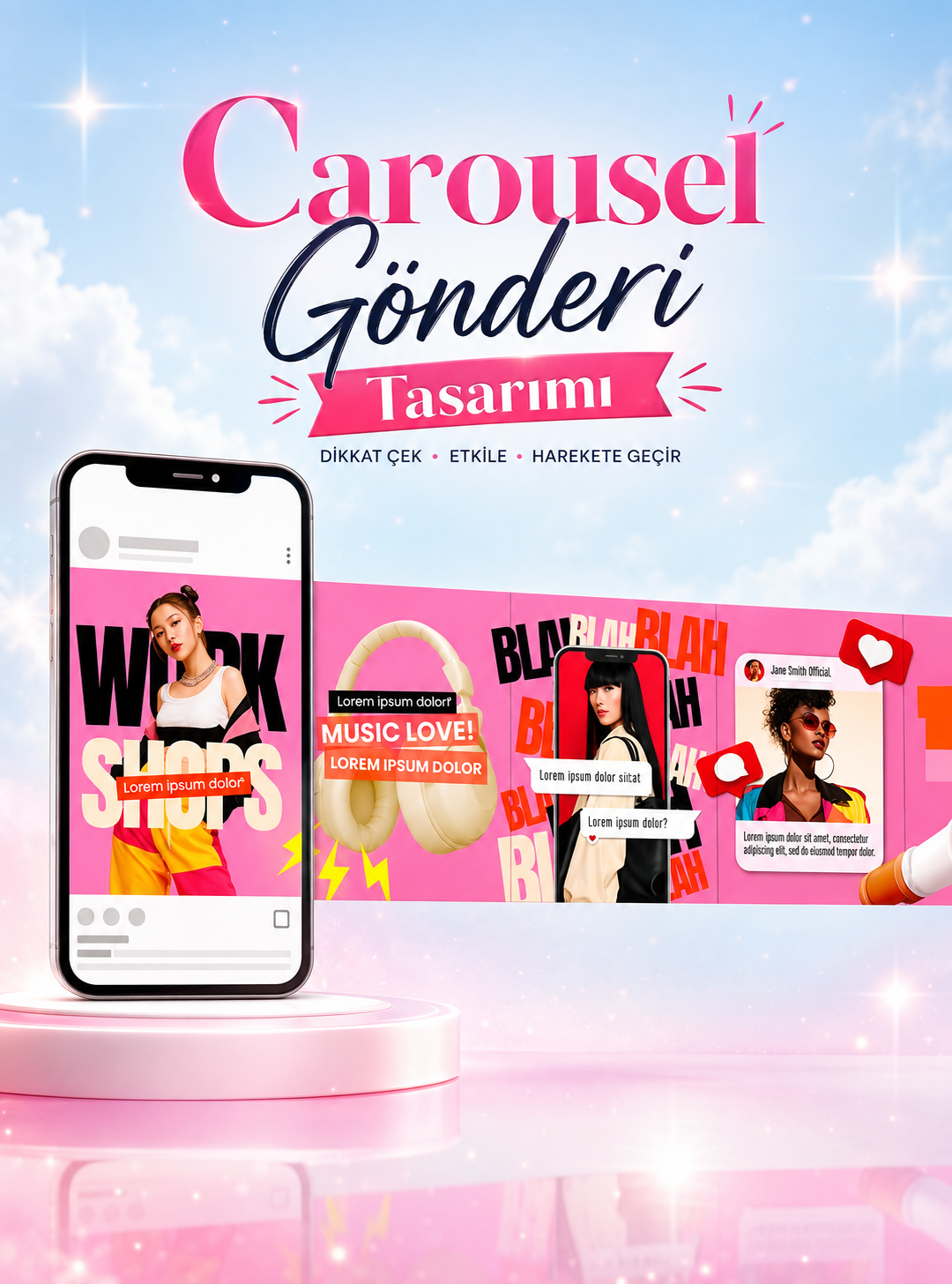 Carousel Gönderi Tasarımı