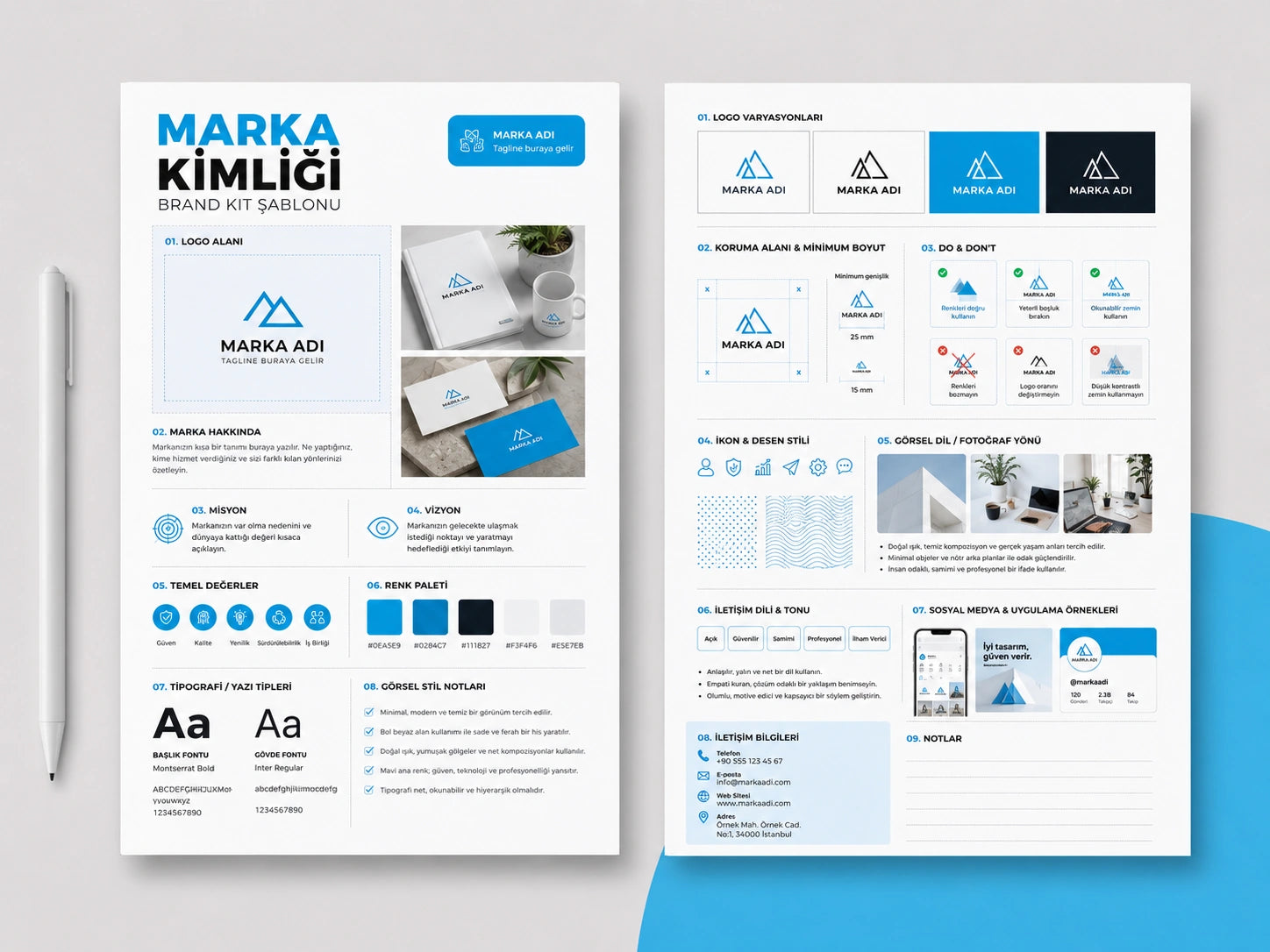 Marka Kimliği / Brand Kit Şablonu