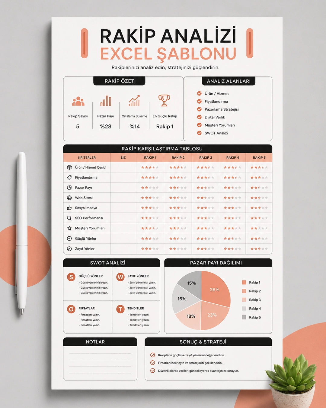 Rakip Analizi Excel Şablonu
